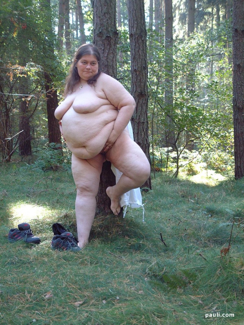 Naked fat women in the forest, Naked bbw in nature, Naked bbw in the forest