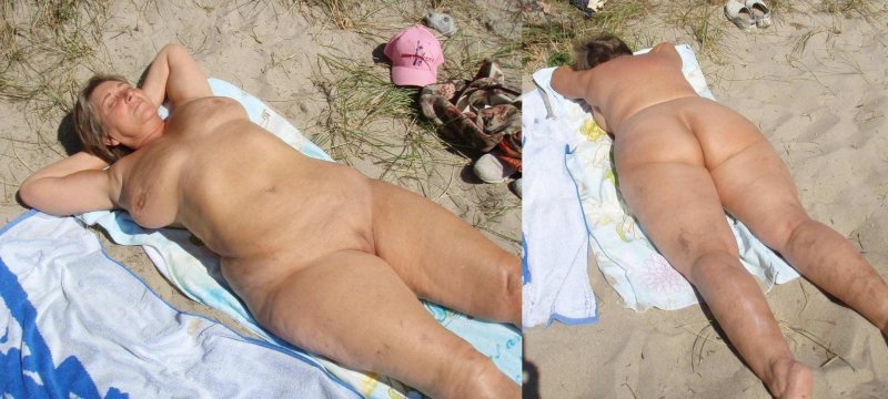 Naked old women on the beach, Old women on the beach, Naked grandmother on the beach