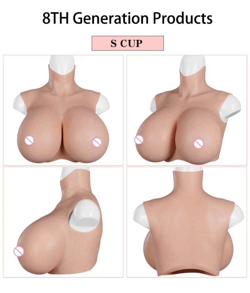 Faling silicone breast, Silicone breasts, Breast silicone simulator