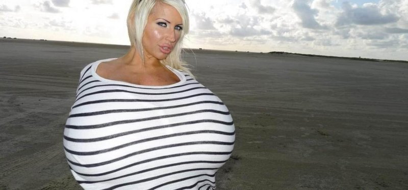 Myra Hills German model, The largest silicone breasts in world, Myra Hills