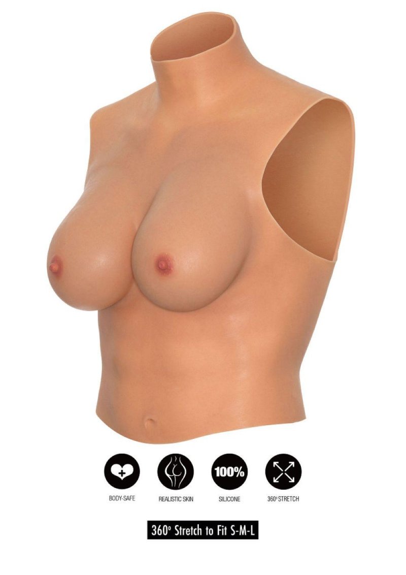 The shape of breasts, Big artificial breasts, Silicone breast