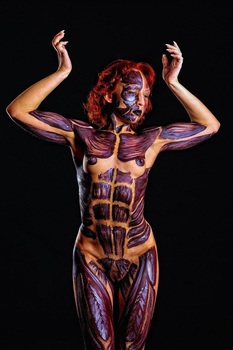 Body Art, Bodiart on a naked body, Bodiart female on the body