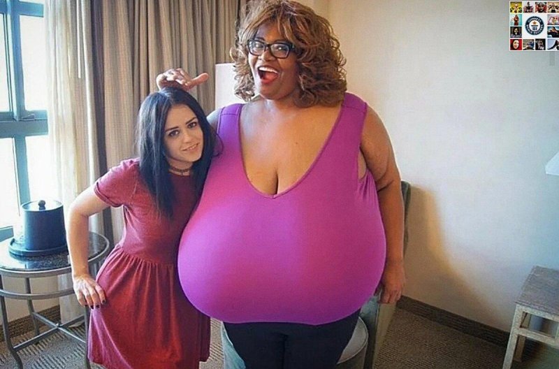 Annie Hawkinster Sters, Annie Hawkins Turner Breast, The largest female breast
