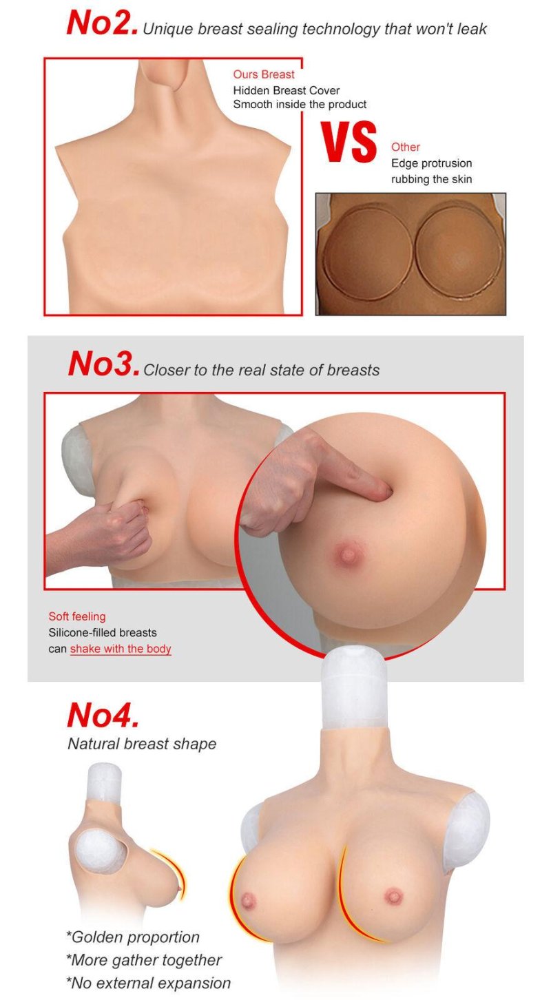 Breast form, Breast silicone simulator, Big artificial breasts