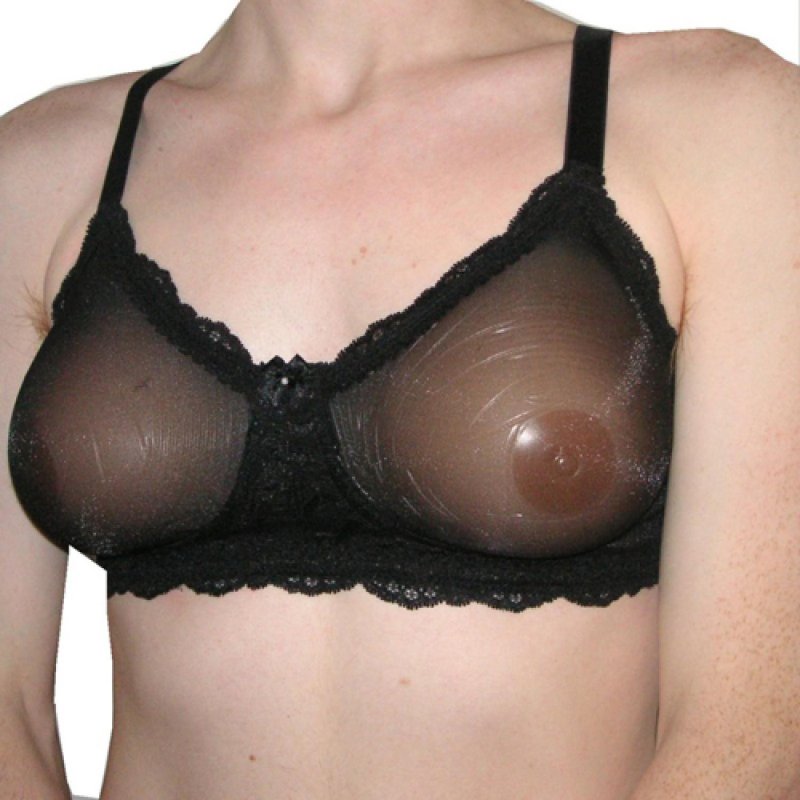 With patch breasts, Falled breasts, Silicone breast