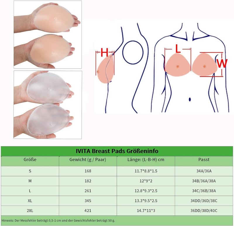 Silicone breast, Silicone breast ivita, Ivita Artificial silicone forms of the chest
