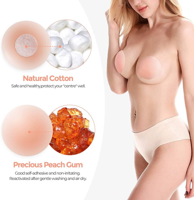 Silicone inserts for the chest, Silicone stickers for nipples, Silicone overlays for chest