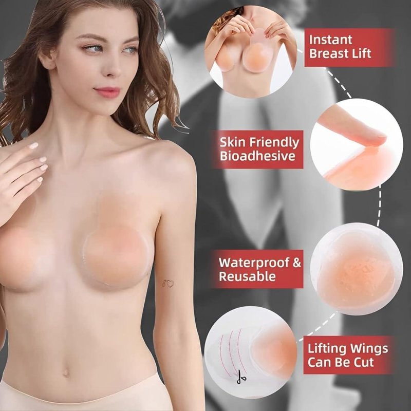 Silicone overlays for chest, Breast pads, Artificial nipple