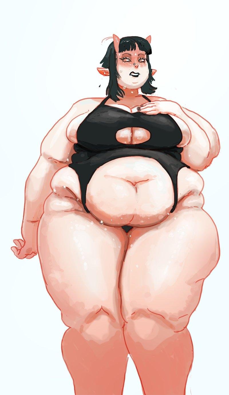 Fat anime, Fat anime girl, Sylvia ekusupanshon