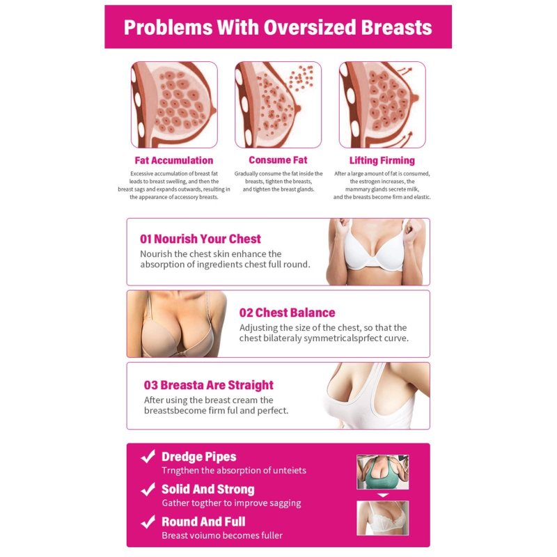 For breast augmentation, Cream for breast enlargement, Breast a massager