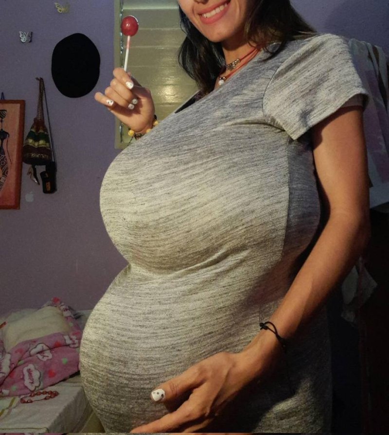 The largest pregnant belly in world, A pregnant girl with huge belly, The largest belly in world