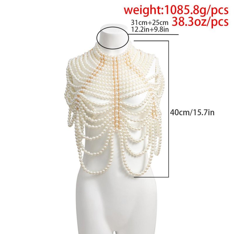 A chain on the chest, Pearl body, Body chain