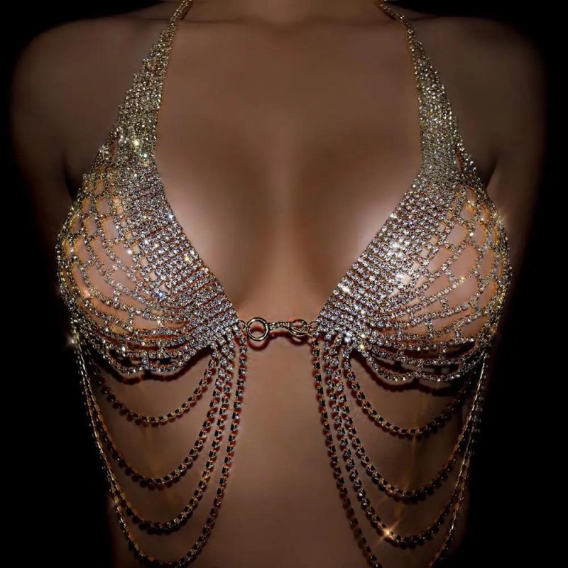A chain on the chest, Bracial bra, A bra with chain