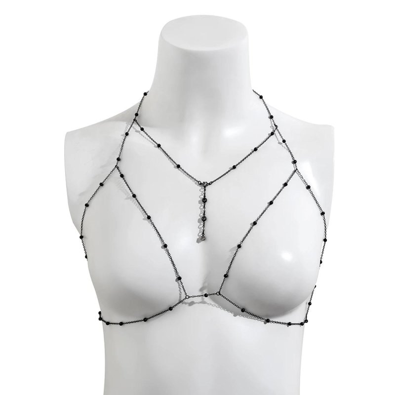 A chain on the chest, Body chain, Chain on the body of bodychain