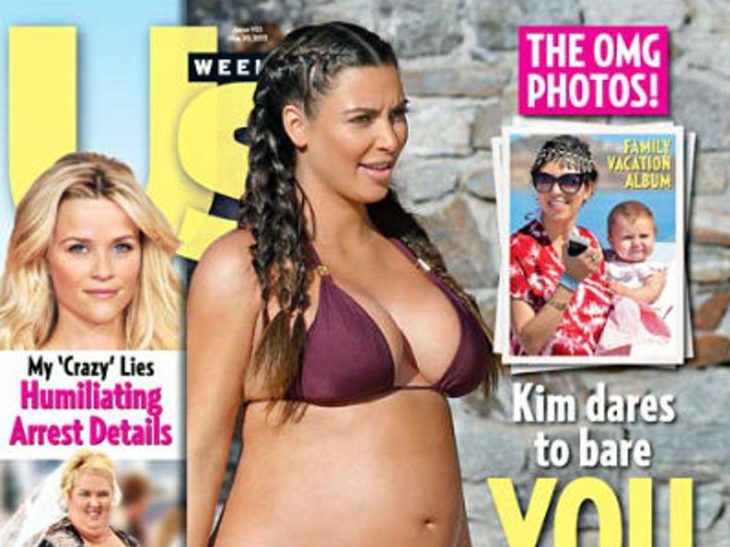 Pregnant Kim Kardashian, Kim Kardashian Pregnant in a swimsuit, Kim Kardashian after childbirth