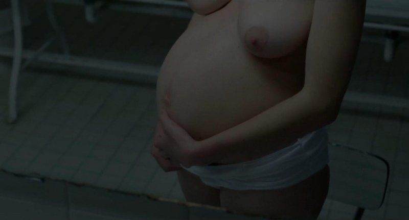 Naked pregnant girl, The stomach of a pregnant woman, Pregnant woman