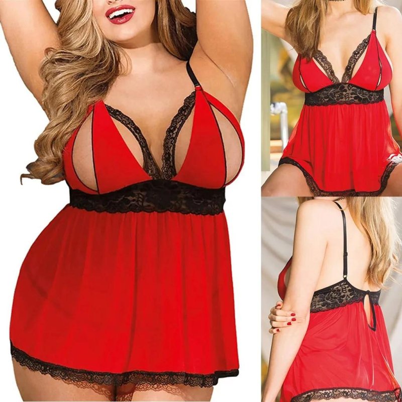 Sexy underwear, Saz plus Bibidol Red, Female sexy underwear