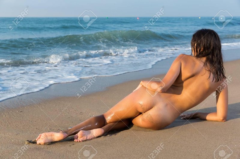 Girl on the beach, Nudism, On the beach