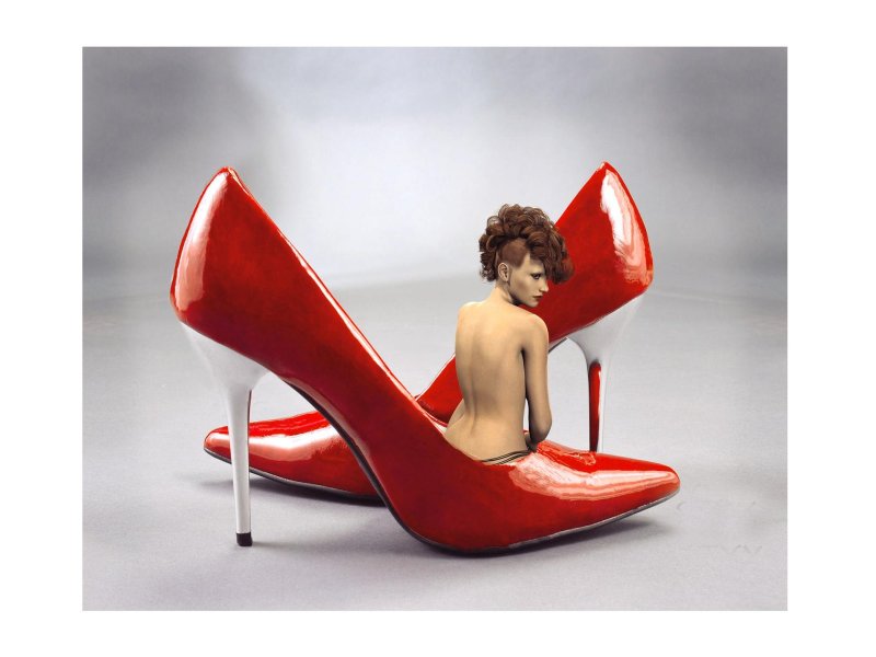 Step shoes, Heels shoes, Red shoe