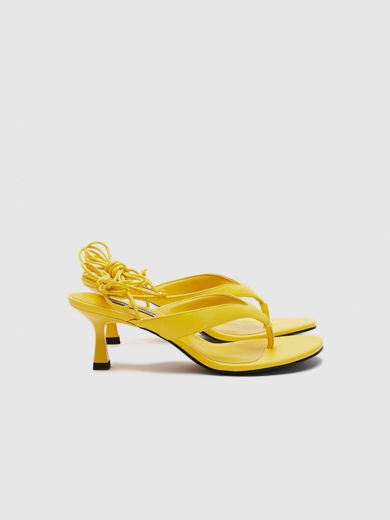 Zara sandals yellow women, Zara sandals yellow, Yellow sandals