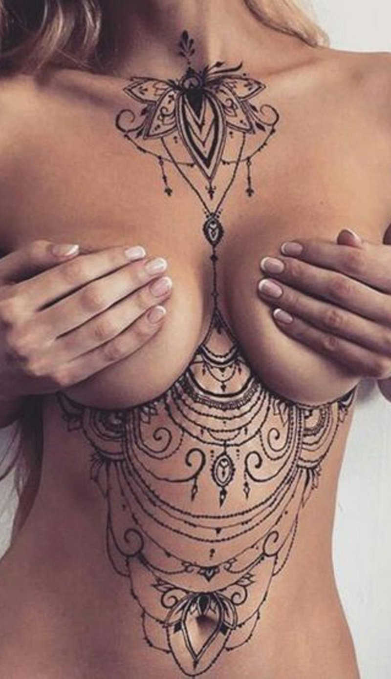 Tattoo under the chest of girls, Breast tattoo, Female tattoos under the chest