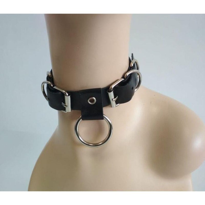 Choker with buckle, Chocker BDSM, Ring BDSM