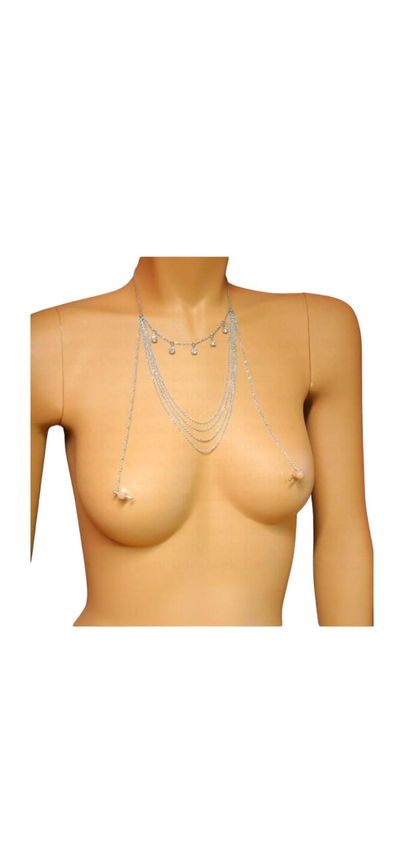 Body chain, A chain on the nipples, A chain on the chest