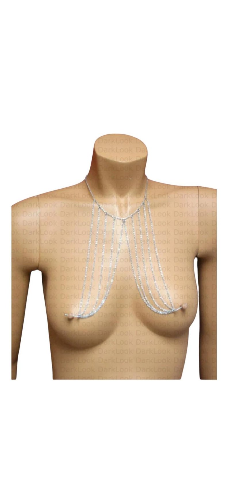 A chain on the nipples, Body chain, A chain on the chest