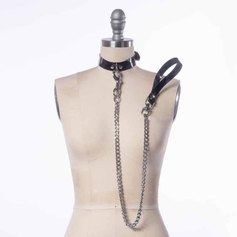 Choker chain, Socker leather silver, Choker necklace