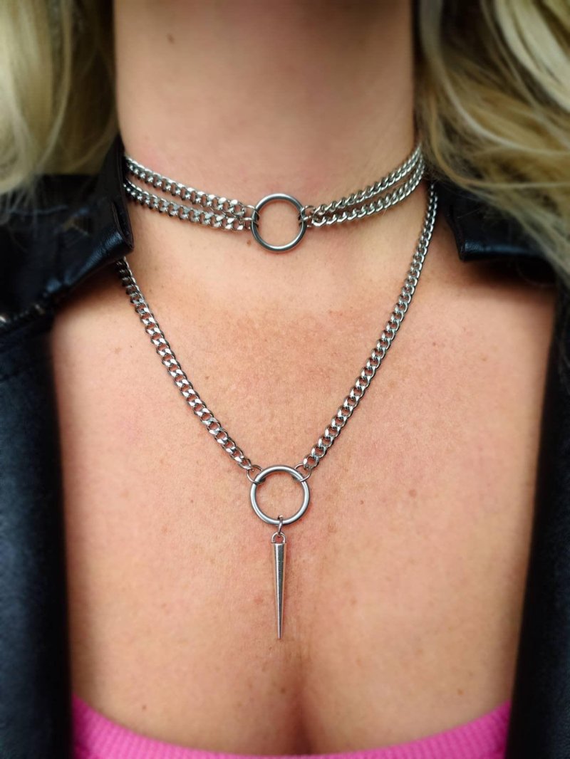 Choker necklace, Jeweling chain, Female choker