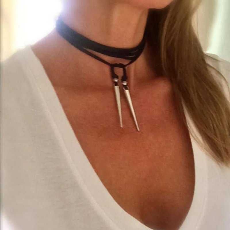 Choker with a pendant, Chocker long, Choker necklace