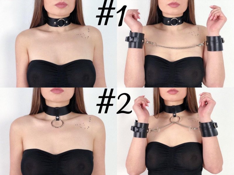 Leather huker, Chocker BDSM, Chocker