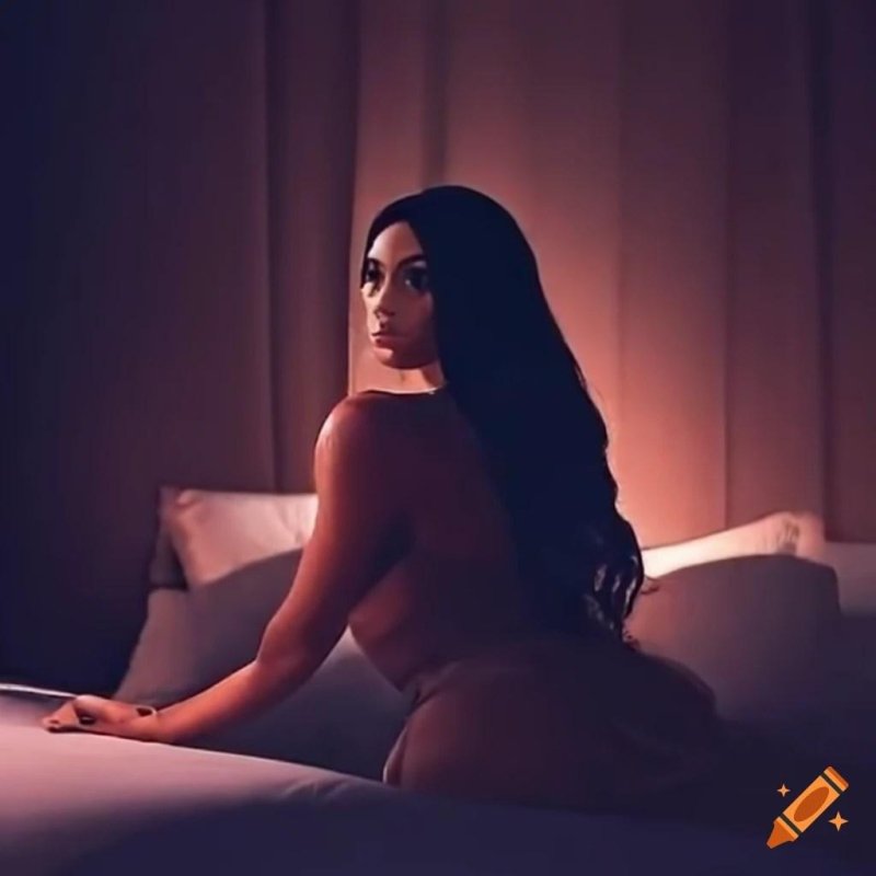 Kim Kardashian plums, Kim Kardashian drain, Naked Kim Kardashian in front of the mirror