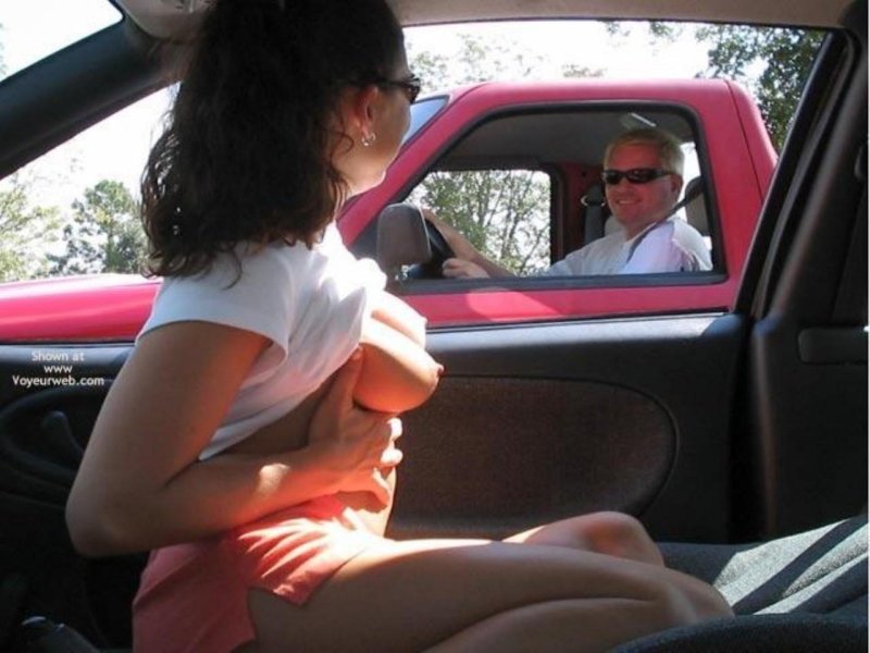 Porn, In the car, Car driving