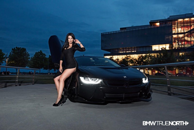 Girl with BMW, Bmw i, Girl with a car