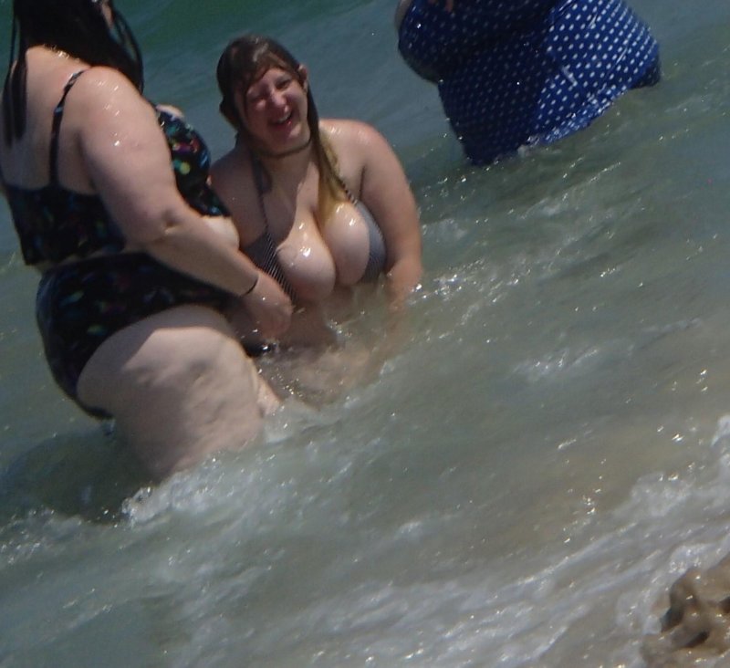 Bbw on the beach, Fatuel, Bbw in a swimsuit