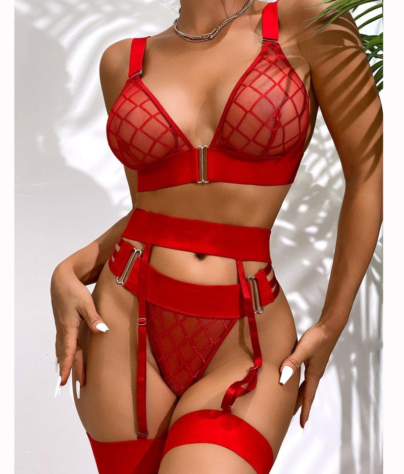 Lower underwear Sexy kit, Red underwear set, A set of erotic underwear